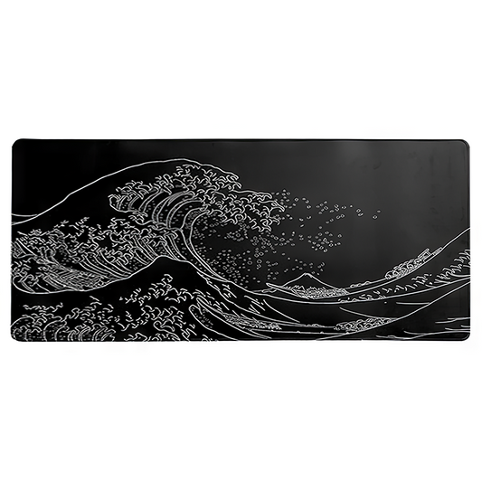 Kanagawa Wave Black Mousepad